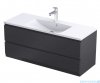 Oristo Brylant szafka podumywalkowa wisząca 119x50x45 czarny mat OR36-SD2S-120-8-V3